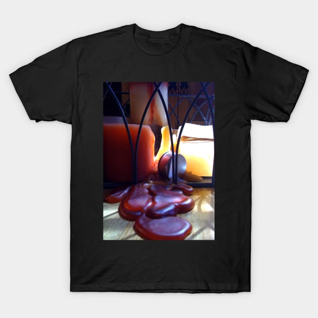 Melted Candle Wax T-Shirt by 1Redbublppasswo
